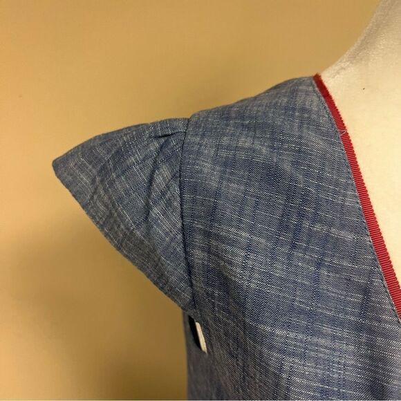 Brooks Brothers chambray button back dress. Sz 4 - Picture 6 of 6